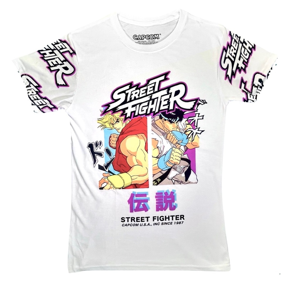 Capcom Street Fighter 2 II T-Shirt Ken Ryu Graphic Tee Men’s Size Small NEW NWOT
